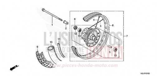ROUE AVANT CRF100FC de 2012